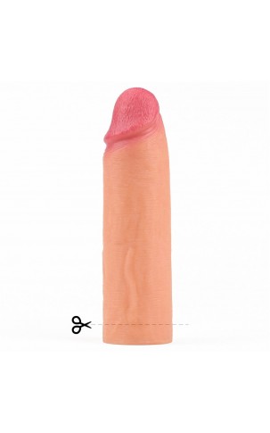 Nature Extender 4.5 cm Dolgulu Premium Ten Rengi Silikon Penis Kılıfı 